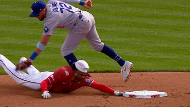 CJ Abrams steals second after review 
