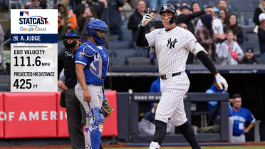 Aaron Judge's 90th first-inning homer goes 425 feet