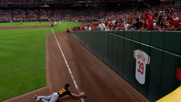 Will Benson hits a foul after review