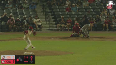 John Gil singles on a ground ball to shortstop Carlos Sanchez. Luke Waddell scores.
