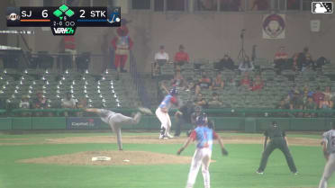 Edgar Montero singles on a ground ball to left fielder Angel Guzman. Bobby Blandford scores. Gavin Turley to 3rd. Cesar Gonzalez to 2nd.
