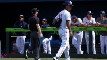 Ismael Agreda's first High-A strikeout for Hub City