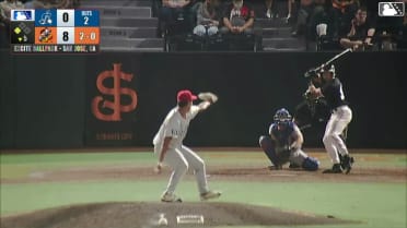 Lorenzo Meola singles on a fly ball to right fielder Gavin Turley. Broedy Poppell scores.