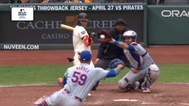 Michael Conforto ruled not hit by pitch after review