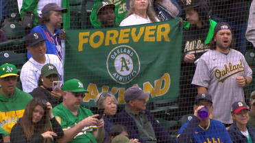 Fans cheer on Oakland A's in their final game