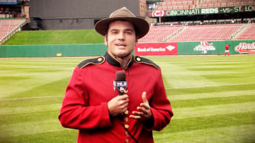 Joey Votto dresses as a Mountie for interview