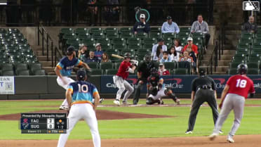 Colt Emerson doubles (3) on a sharp line drive to right fielder Kellen Strahm. Will Wilson scores.