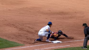 Wenceel Pérez is out at first after challenge