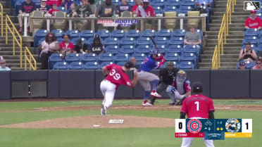 Jose Escobar homers (5) on a fly ball to right center field.