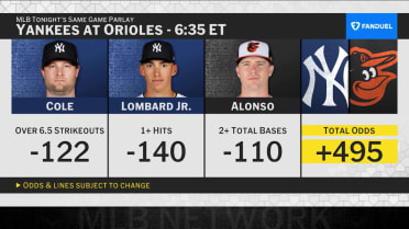 MLB Tonight picks FanDuel SGP for Yankees vs. Orioles