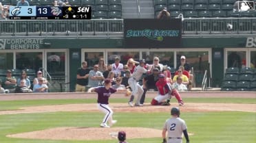 Juan Brito homers (8) on a fly ball to right field. Cooper Ingle scores.