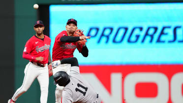 Guardians turn double play after review