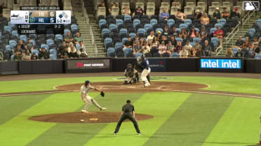 Yassel Soler singles on a soft line drive to left fielder Jonny McGill. José Mejía scores.