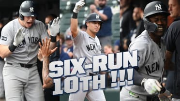 The Yankees score six runs in the 10th inning