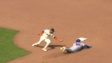 Luis Robert Jr. steals second base