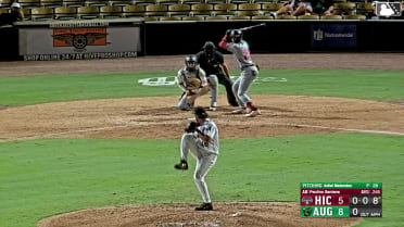 Paulino Santana homers (9) on a fly ball to center field. Marco Argudin scores.