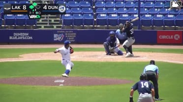 Jesus Pinto singles on a fly ball to left fielder Austin Smith. Jude Warwick scores.