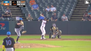 Ethan Anderson homers (9) on a fly ball to center field. Aron Estrada scores.