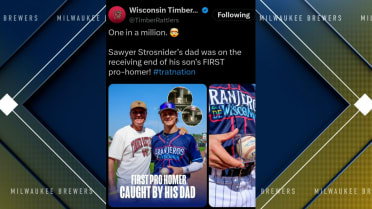 Brewers' telecast on Strosnider's dad catching his first homer