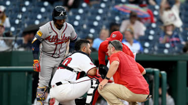 Keibert Ruiz exits the game due to injury