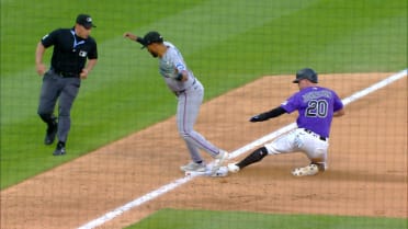 Brian Navarreto nabs Troy Johnston at third base after review