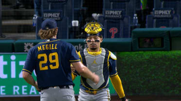 Trevor Megill strikes out Trea Turner for the save