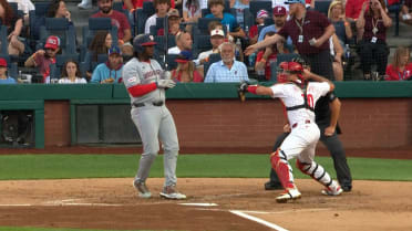 J.T. Realmuto nabs James Wood at second base