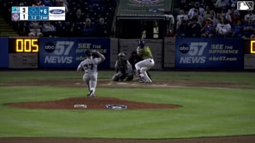 Angel Cepeda homers (6) on a fly ball to left field.