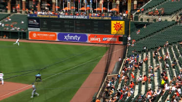 Addison Barger hits a foul ball after review