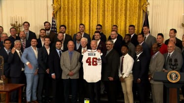 Braves arrive at the White House