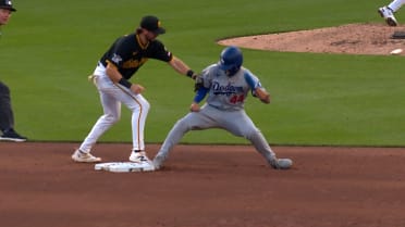 Andy Pages safe at second after review
