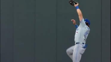 Addison Barger's leaping catch