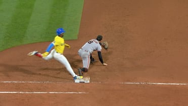 Jahmai Jones out at second after challenge