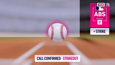 Carlos Carrasco K's Aaron Judge after ABS challenge