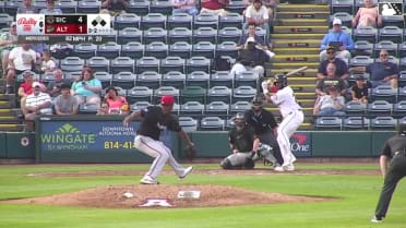 Callan Moss singles on a ground ball to right fielder Jean Carlos Sio. Derek Berg scores. Titus Dumitru to 2nd.