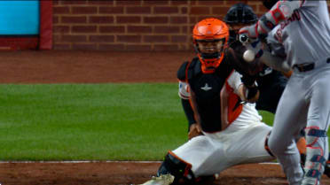 Jo Adell is hit by the pitch after review