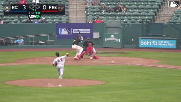 Ethan Holliday triples (1) on a line drive to right fielder Lucas Ramirez.