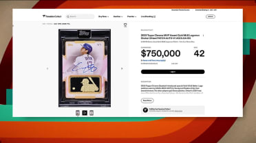 Fanatics VP Kevin Lenane with 1-of-1 Ohtani card