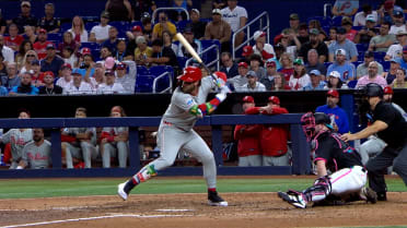 Bryce Harper doubles in the 7th
