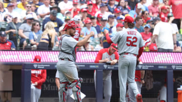 Brycen Mautz strikes out two batters in MLB debut