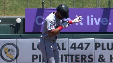 Otto Lopez's RBI ground-rule double 