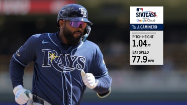 Junior Caminero homers off 1.04-foot-high pitch