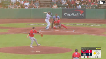 Romeo Sanabria singles on a ground ball to right fielder Garrett Spain. Carson Tucker scores.