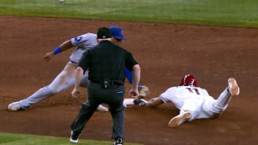 Jose Fernandez stolen base stands after review