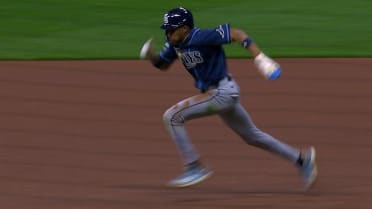 Chandler Simpson steals second base