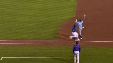 Nick Morabito reaches first on an error