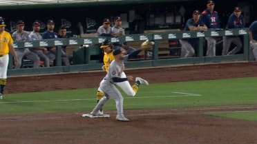 Nick Kurtz safe at first after a review