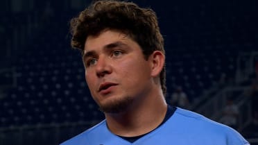 Luis Urías on his solo home run following Jays' win