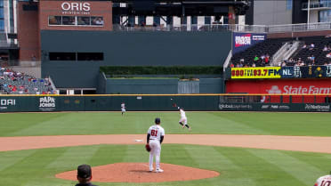Ozzie Albies' leaping snag