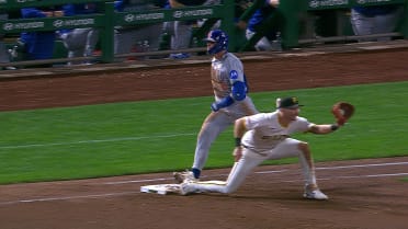 Matt Shaw out at first after review